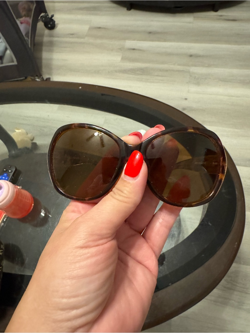 Dior Tortoiseshell Oversized Sunglasses with Brown Lenses